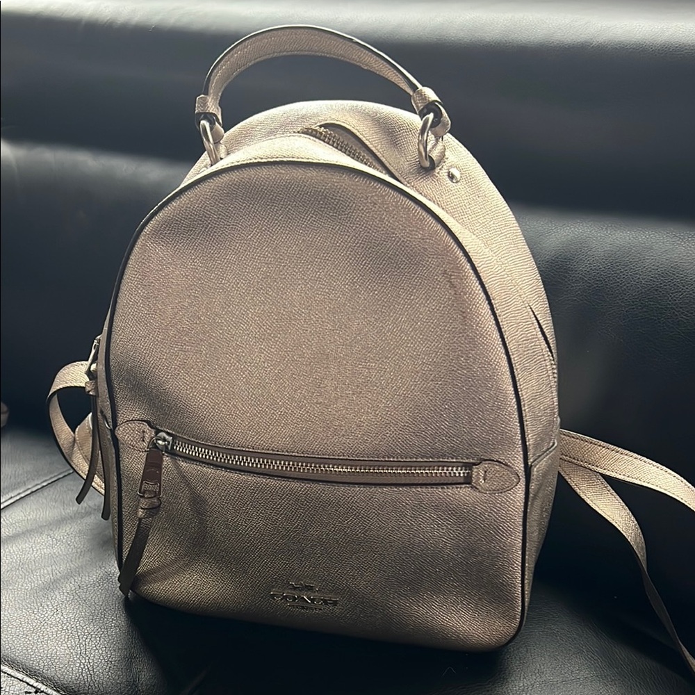 Coach Metallic Tan Backpack
